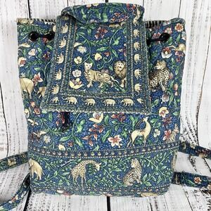 VERA BRADLEY Backpack Purse "Animal Kingdom" Lions Elephants Giraffes Retired